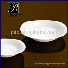 P&T porcelain plates, deep oval shape plate, white deep plates PT0210